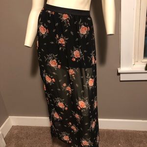 Floral maxi skirt